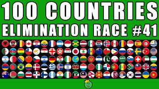 100 Countries Elimination Marble Race in Algodoo #41 \ Marble Race King