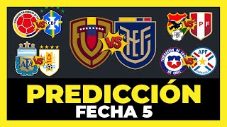 Análisis y Predicción Fecha 5 Eliminatorias Sudamericanas Mundial 2026 | Tabla de Posiciones ⚽🏆