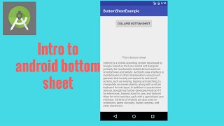 Intro to android bottom sheet