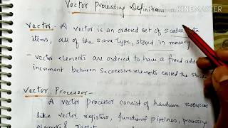 Vector processing definitions-ACA