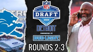 Detroit Lions 2024 NFL DRAFT ROUNDS 2-3 LIVE STREAM WATCH PARTY w/REAL TIME PICK AUDIO