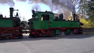 Lößnitzgrundbahn- Traditionsbahn- 4K Osterdampf-18.4.22