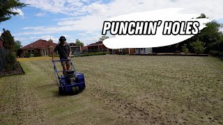 The struggles and benefits of scarifying and aerating a huge lawn // Spring '24 lawn reno part 2