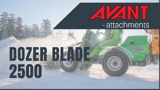 Avant attachments: Dozer Blade 2500