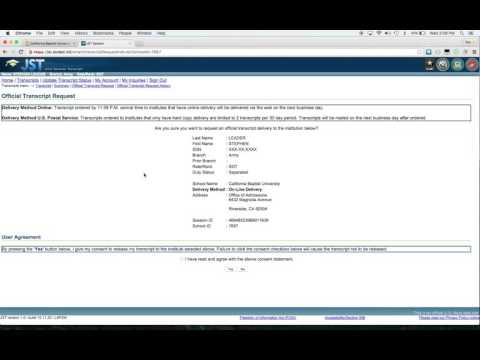 Joint Service Transcript Joint Service Transcript