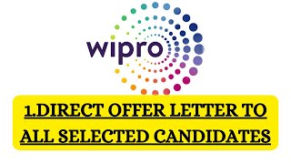 Direct offer letter to all the selected candidates #wipro #interview #placements