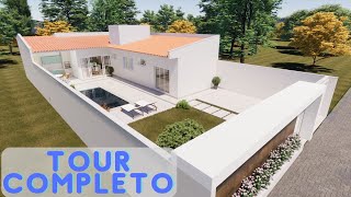 House in L Small and Cozy. Project with 2 Bedrooms and Beautiful Leisure Area #project #houses #3d