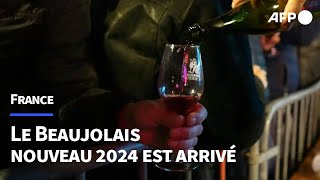 Le Beaujolais nouveau 2024 célébré à Beaujeu après une saison pluvieuse | AFP