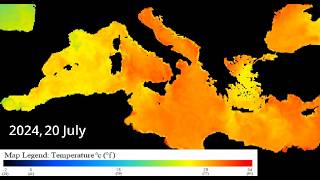 One Year Mediterranean Sea Temperature Time Lapse