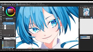 【色塗りメイキング】初音ミク 描いてみた【メディバンペイント】