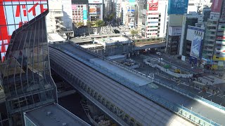 東京メトロ銀座線渋谷駅移設工事の建設状況（2020年11月14日）