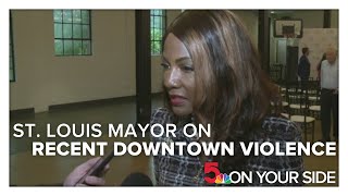 Mayor Tishaura Jones on violence in downtown St. Louis over holiday weekend