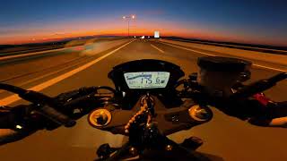 Suzuki sv650x: POV MOST AMAZING SUNSET