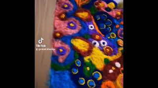 Felt painting / felt / felt art   თექა