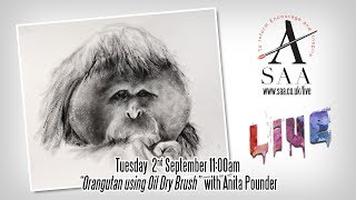 SAA LIVE - Orangutan using Oil Dry Brush with Anita Pounder