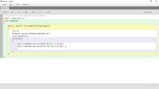 BlueJ Environment Java Programming Claas 9 ICSE Program for Switch Command