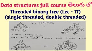 threaded binary tree | single threaded binary tree | double threaded binary tree