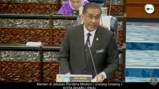 Usul Pengosongan Jawatan Speaker : Ucapan Penggulungan Menteri Parlimen dan Undang-Undang