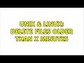 Unix & Linux: delete files older than X minutes (2 Solutions!!)