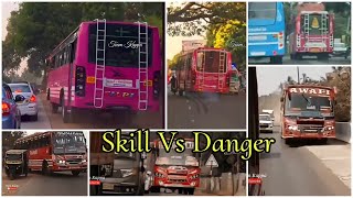 Kerala Private Bus Skilled /Danger Driving and Overtaking - PART 4