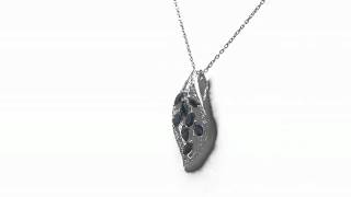 Johareez 1.60CTW Genuine Blue Sapphire .925 Sterling Silver Pendant