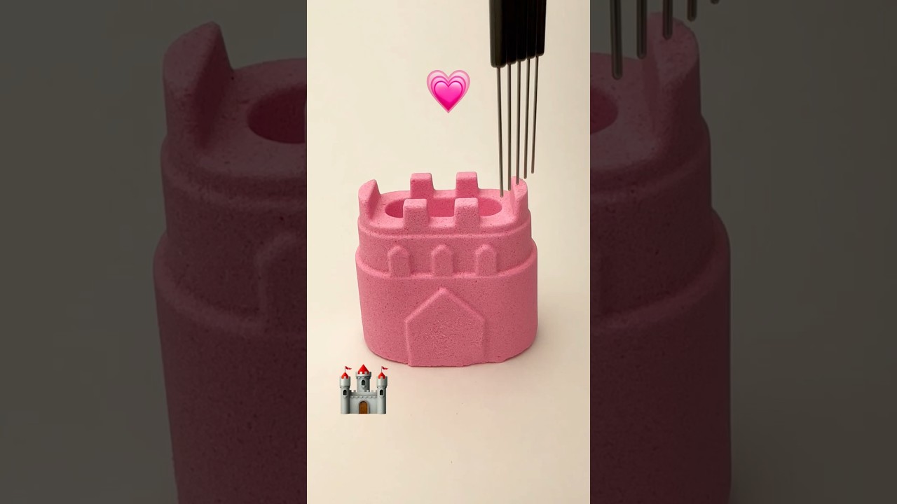 Pink Relaxing Kinetic Sand Castle Asmr Shorts Tiktok Reels