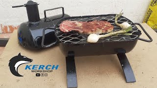 como hacer una mini parrilla asador reciclada / how to make a mini grill