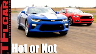 2016 Ford Mustang GT vs Chevy Camaro SS: Mashup Review - TFL Leaderboard Hot or Not Ep.13