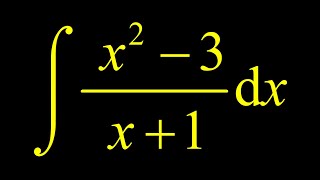 Integrating a rational expression by using polynomial long division.
