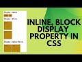 CSS inline block display property value #27