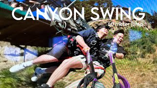 Uji nyali loncat tebing setinggi 60 meter, serem banget! | Canyon Swing New Zealand