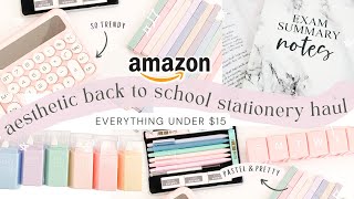 Amazon Under $15 Back to School Haul 2023 Aesthetic Stationery | Roxy James #backtoschool #haul