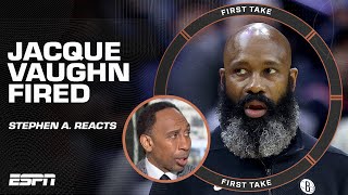 Stephen A. is sad about Jacque Vaughn getting fired by the Nets | First Take