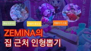 오랜만에 가본 집근처 뽑기샵..그런데[ZEMINA]#인형뽑기 #오락실 #clawmachine #arcade #와리 #끌당 #퍼올리기