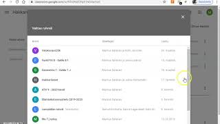 Toisella kurssilla olevan tehtävän uudelleenkäyttö Google Classroomissa