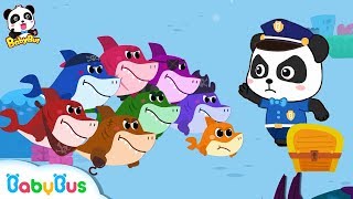 Baby Shark Vs Baby Panda Policeman | Number Song,Learn Colors | Kids Safety Tips | BabyBus Song