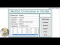 How to Connect MySQL Database in Visual Basic. Net - Part 1 of 2