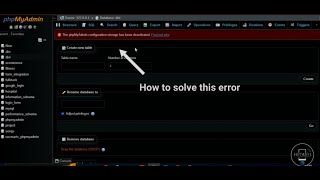Solve ✅ The PHPMyAdmin Configuration Storage Has Been Deactivated