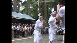 Nachi no Dengaku, a religious performing art held at the Nachi fire festival