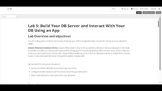 AWS Academy Cloud Foundations - Lab 5: Build a Database Server