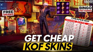 HOW TO GET KOF SKINS UNDER 448 DIAMONDS | 32 FREE TOKENS | KOF BINGO PATTERNS