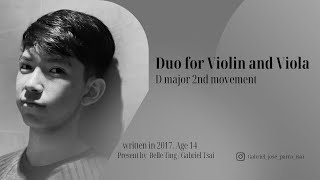 Duo for Violin and Viola in D Major 2nd movement