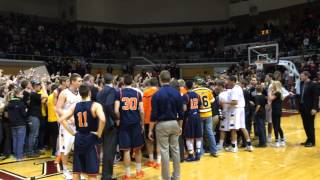 Calvin fans storm the court