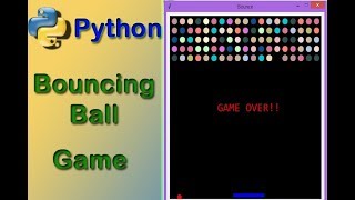 Bouncing Ball Game using python | python game | source code | iTechSoftwareAcademy