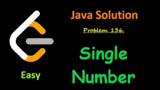 Leetcode Problem 136. Single Number Easy java solution