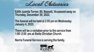 Obits for January 3, 2022