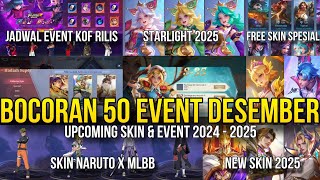 BOCORAN 50 EVENT & SKIN YANG AKAN DATANG DESEMBER 2024 - 2025 !! KOF, NARUTO, S 35, COLLECTOR MLBB