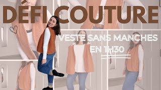 Vlog couture : défi 1h30 pour coudre un gilet sans manche avec un patron gratuit