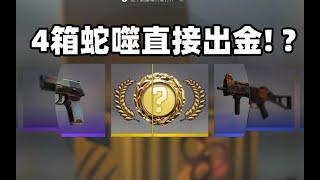 【CSGO开箱】4发蛇噬武器箱能出啥！！？运动手套猩红头巾！？