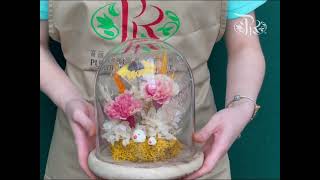 【母亲节永生花制作Mother’s day preserved flower cloche jar arrangement 】